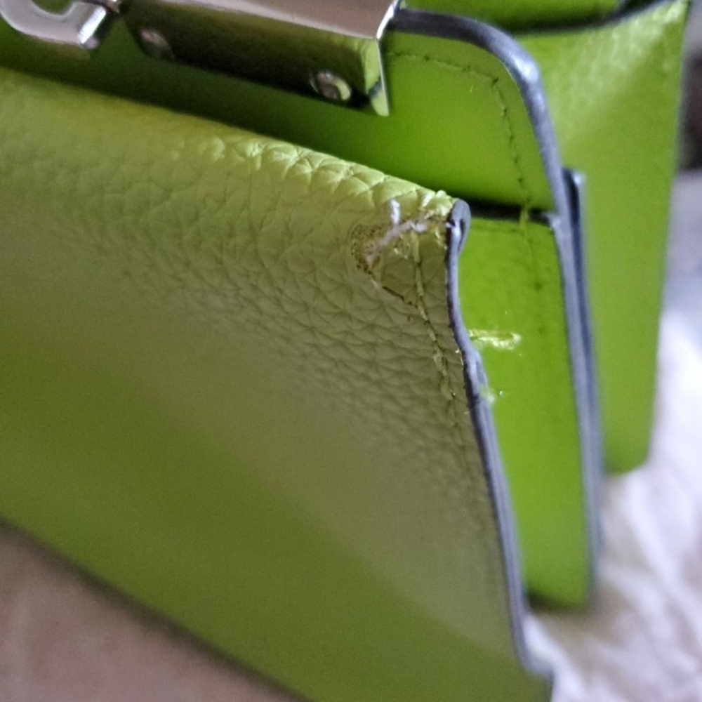 STEVE MADDEN Bloren neon green 2-way chain satchel crossbody From Smokers Home - Picture 13 of 13